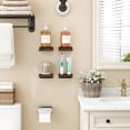 thumbnail image 7 of Small Floating Shelves, 5X5 Inches Wall Shelf Set of 4, Rustic Wood Small Wall Mounted Shelves for Bedroom, Living Room, Kitchen, Bathroom Decor (Black), 7 of 7