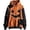 Orange1, variant on Halloween Sweatshirts for Women Abstractly Patchwork Colorblock Pumpkin Face Print Hoodie Spooky Season Graphic Print Sweatshirt (Orange XXXXXXL)