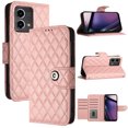 thumbnail image 6 of Faux Leather Wallet Case Compatible with Motorola Moto G Stylus 5G 2023 | Classic Wrist Strap Flip Case | Ultra Slim Card Slots Stand Function Shockproof Cover for Moto G Stylus 5G 2023 - Coralpink, 6 of 7
