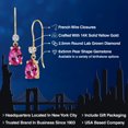 thumbnail image 2 of Gem Stone King 14K Yellow Gold Pure Pink Mystic Topaz and Lab Grown Diamond Teardrop Dangle Earrings for Women | 2.13 Cttw | Gemstone November Birthstone | Pear Shape 8X5MM and Round 2.5MM, 2 of 6