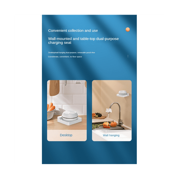 Fruit and Vegetable Wash Machine Fruit Cleaner Device Portable USB Wireless Food Purifier for