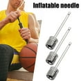 Zhuitw 3pcs Steel Inflatable Pump Needle for Football Basketball Air Valve Adaptors
