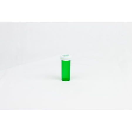 Green Push-N-Turn Vials with Child Resistant Caps
