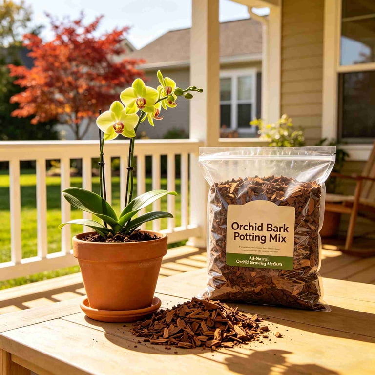 10.5oz/300g Orchid Bark Planting Soil, 9-12mm Orchid Potting Mix