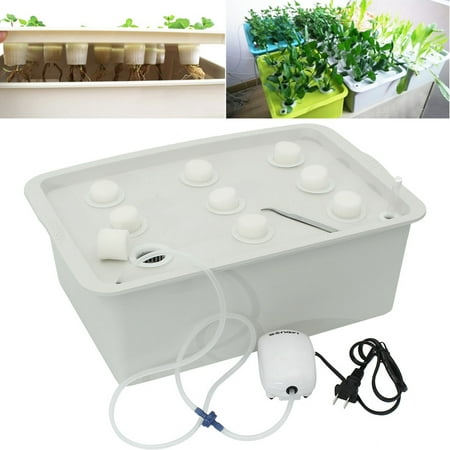 Asewin 9 Plant Sites Spots Hydroponic System Growing Kit Indoor Garden Herb Seed Starting