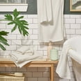 thumbnail image 2 of Beautiful by Drew Barrymore 6-Piece Dot Bath Towel Set, 100% Cotton, Off White, 2 of 5