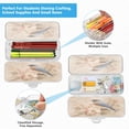 thumbnail image 5 of Plastic Pencil Box Large Capacity Pencil Boxes Clear Boxes with Snap-Tight Lid Stylish Office Supplies Storage Organizer Box Bluebird and Ancient Flowers, 5 of 7