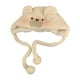 thumbnail image 5 of Gorro de oso de peluche de invierno, de animales de dibujos animados suave para pesca de viaje en motocicleta Blanco Zulema Gorro cálido de felpa, 5 of 8