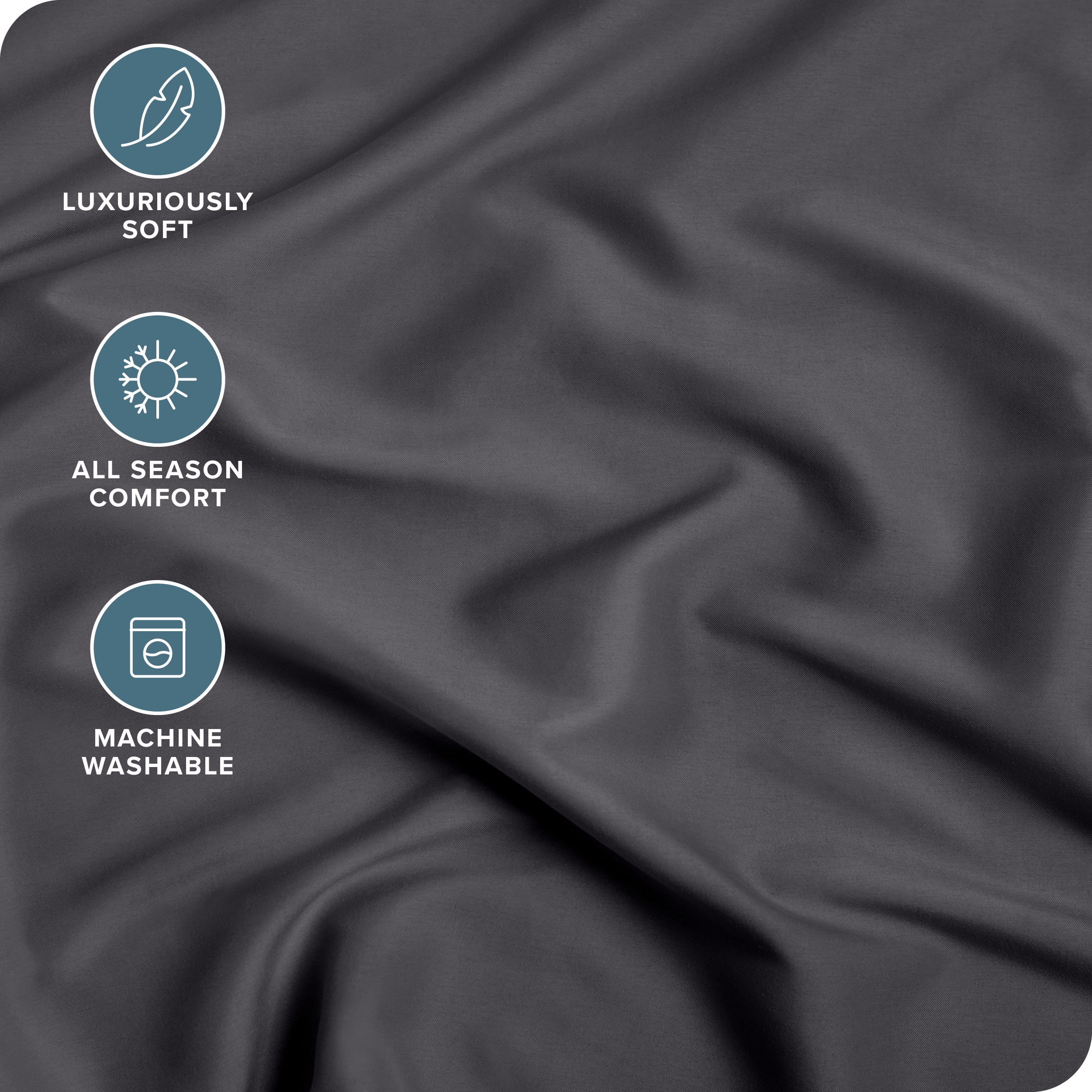 Bare Home Luxury 1800 Collection Fitted Sheet, Ultra-Soft, Deep Pocket, Queen, Forged Iron Gray