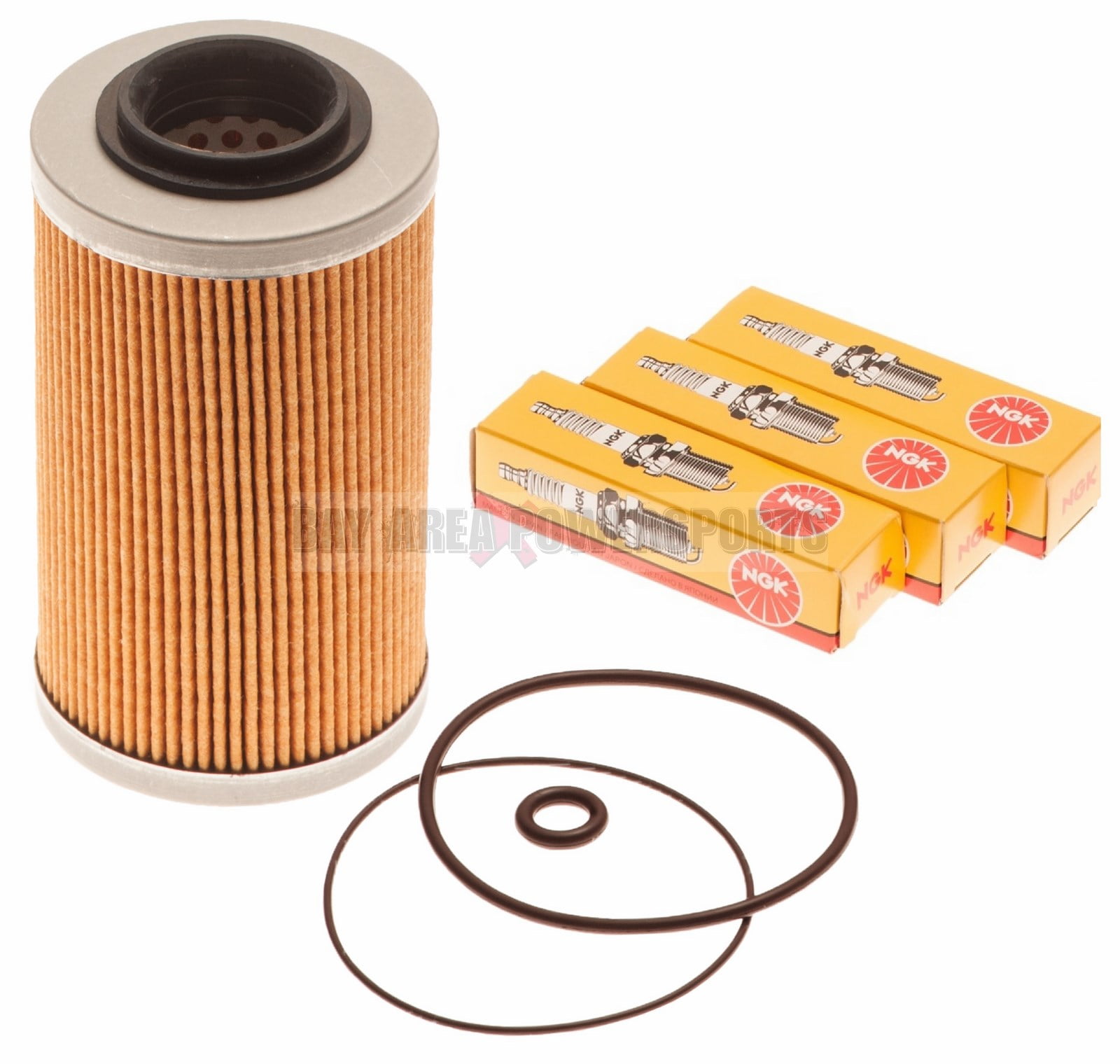 Sea Doo 4Tec Maintenance Kit Oil Filter W/ ORing & NGK Spark Plugs