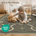 thumbnail image 4 of ODIKA 3'x5' Washable Accent Rug Gothic Mystical With Celestial Vintage Astrology Motifs Snake Flowing Dynamic for Bedside, Nursery Room, Pet Friendly & Non-Shedding, 4 of 7