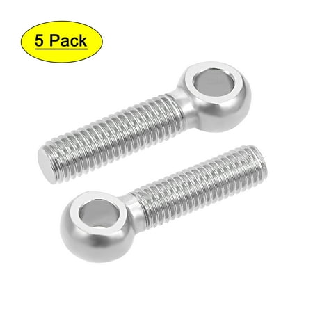 

Uxcell M10x40mm 304 Stainless Steel Machine Shoulder Lift Eye Bolt Rigging 5pcs