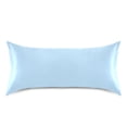 thumbnail image 3 of Dailycode Satin Pillow Case Standard Silk Pillow Cover for Hair and Skin Envelope Closure Baby Blue 20"x26", 3 of 9