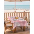 thumbnail image 2 of 60x120 Inch Outdoor Tablecloth with Umbrella Hole Zipper Rectangle Pink Coastal Shell Rectangular Tablecloths Outside Waterproof Nautical Beach Ocean Summer Patio Table Cloth Cover for Picnic Party, 2 of 8