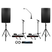 JBL Church Sound System w/ (2) 15" 1000 Watt Speakers+Stands+Dynamics+Podium Mic
