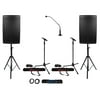 JBL Church Sound System w/ (2) 15" 1000 Watt Speakers+Stands+Dynamics+Podium Mic