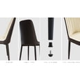 thumbnail image 4 of 4 Dining Chairs With Pu Leather Cover - , Black Metal Legs, Comfortable Curved Back For Enjoyment (beige And 4 Chair , Modern Relaxing Cushions, Ergonomic A Tranquil Moment, 4 of 7