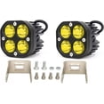 thumbnail image 1 of Par Ámbar Cuadrado 3'' Faros Barras Led Auxiliar Fija Moto, 1 of 8