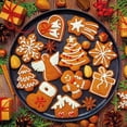 thumbnail image 1 of Ensemble de 2 Serviettes Motif Biscuits au Pain d'Épice Taille Déjeuner, 1 of 1