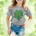 thumbnail image 3 of YM St. Patrick's Day Shirt for Kids St. Patrick's Shirts Tee Crewneck Tops Shamrock Four Leaf Clover Pride Proud Irish Youth Kids T Shirt Shirts for Teens Girls 14/16 Girls Clothes, 3 of 4