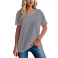 thumbnail image 5 of Women's 100% Cotton Comfortable Tee with Coconut Tree Design, 5 of 17