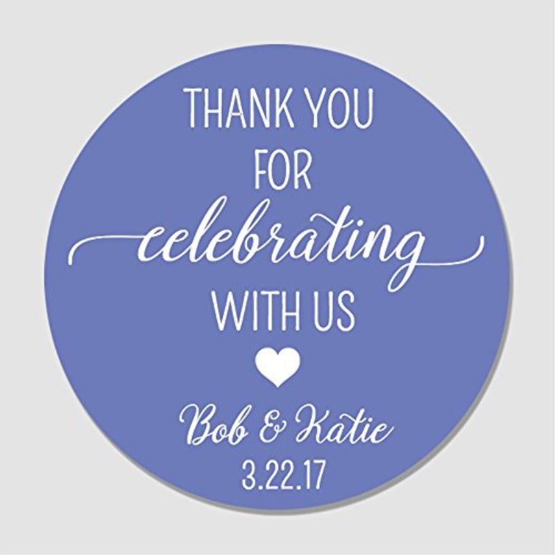 # 265-MT Thanks for Celebrating With Us Stickers Wedding and Event Favor Labels 