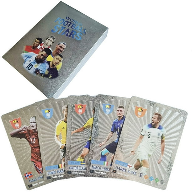 Tarjeta de lámina dorada Ballsuperstar de 55 piezas, tarjeta coleccionable de jugador de fútbol poco común (plata)