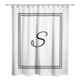 thumbnail image 2 of Creative Products Classic White Monogrammed Shower Curtain - S, 2 of 7