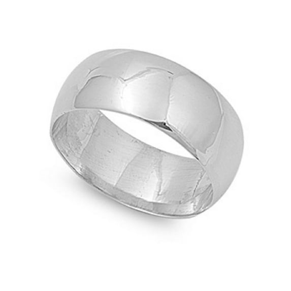 Sterling Silver Plain Wedding Band Ring
