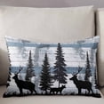 thumbnail image 3 of Vintage Bear Throw Pillow Cover 24 x 36 Inch Decorative Pillow Cover Farmhouse Trees Mist Forest Wooden Grain Lumbar Pillowcase Seasonal Rectangle Cushion Case for Couch Sofa Bed Living Room, 3 of 7