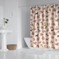 thumbnail image 2 of Mixed Breed Dog and Floral Modern Waterproof Shower Curtain Set with 12 Hooks, Washable Decorative Bathroom Shower Curtain, 2 of 6