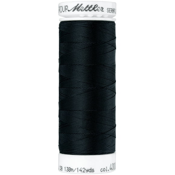 Mettler Seraflex Élastique Thread 50wt 142yd-Black 7840-4000
