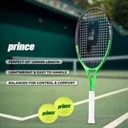 Prince 25” Youth Tennis Racket Starter Set – Junior Tennis Racquet with Carry Case & 2 Tennis Balls, Lightweight Green Kids Tennis Set