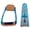 Cross Turquoise, variant on Horse Western Purple Aluminium Engraved Cross Cut-Out Angled Stirrups 51211PR