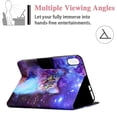 thumbnail image 4 of Allytech Wallet Case for iPad Mini 6th Generation 2021(8.3 Inch), Synthetic Leather Soft TPU Folding Anti-Slip Stand Auto Sleep Wake Drop Proof Card Slots Cover for iPad Mini 6 8.3" 2021, Galaxy Cat, 4 of 6