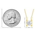 thumbnail image 4 of Moissanite Pendant Necklace 1CT D Color VVS1 Clarity 18K Yellow Gold Plated S925 Sterling Silver Round Brilliant Cut Moissanite Diamond Necklace With Certificate of Authenticity, 4 of 4