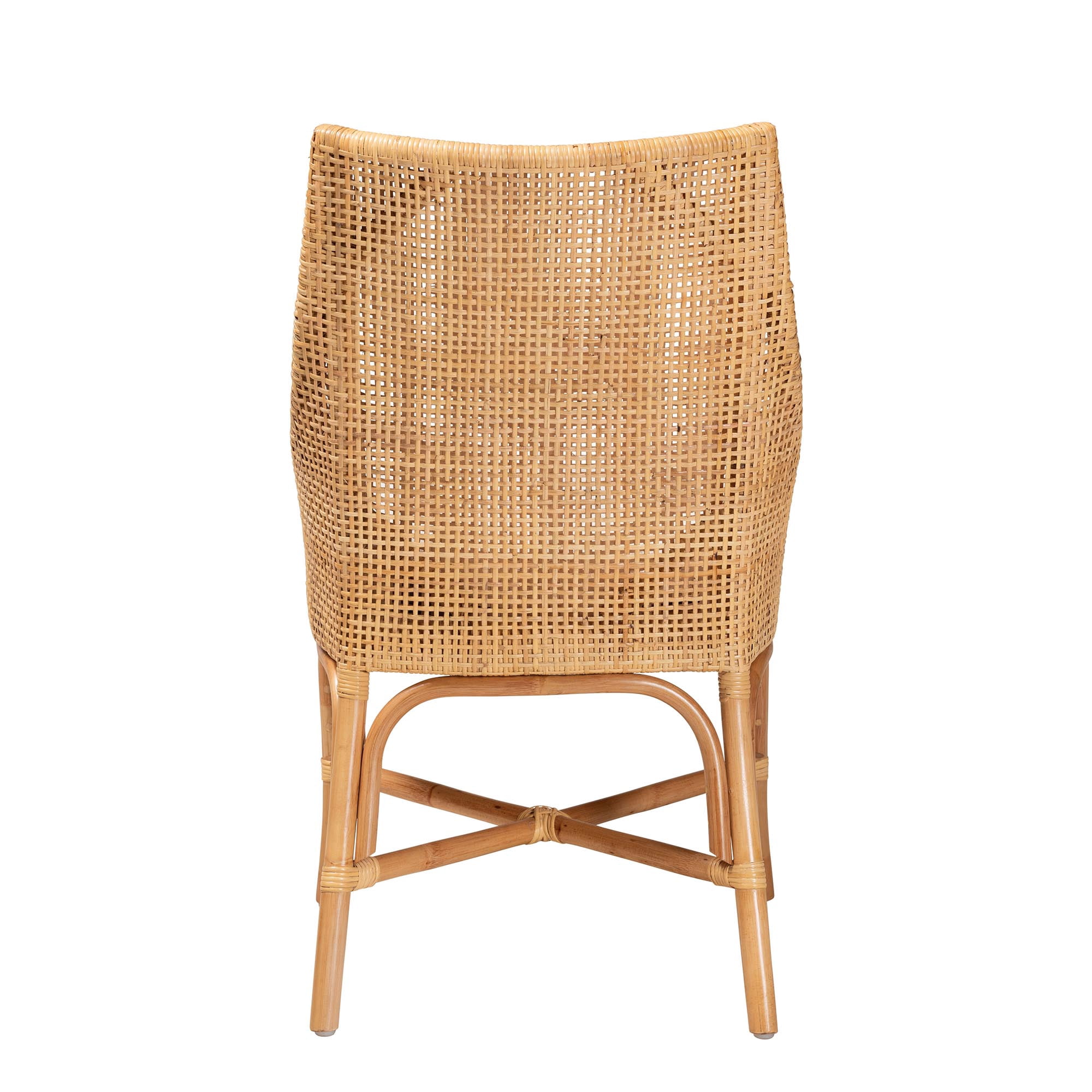 Bali & pari Bella Rattan BOHO Dining Chair, Natural Brown