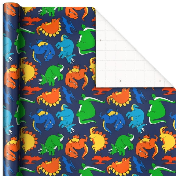 Hallmark Wrapping Paper, 40 Sq. ft. (Delightful Dinosaurs)