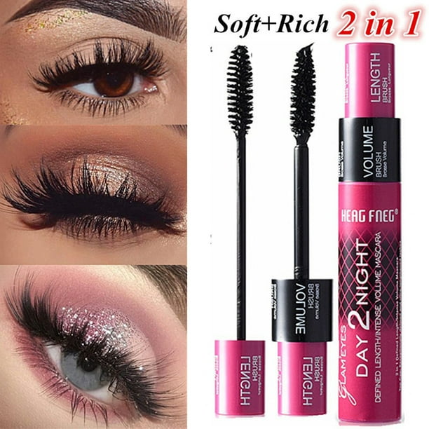 Fiber Mascara Black Eye Curling Eyelash Double Waterproof Full
