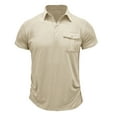 thumbnail image 2 of ylioge Mens Short Sleeve Golf Shirts with Pocket and Button Collared Tees Tops Solid Color Slim Pullover Casual Comfort Athletic Tshirts, 2 of 4