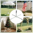 thumbnail image 5 of AMMSUN Beach Umbrella Stand Foldable Umbrella Holder Base for Backyard Garden patio with Weight water Bag -white, 5 of 8