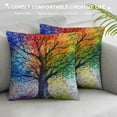 thumbnail image 3 of Shiartex Throw Pillow Cover Colorful Tree Season Life Beautiful Art Big Branch Leaves Nature Decor Lumbar Pillow Case Cushion for Sofa Couch Bed White, 3 of 5
