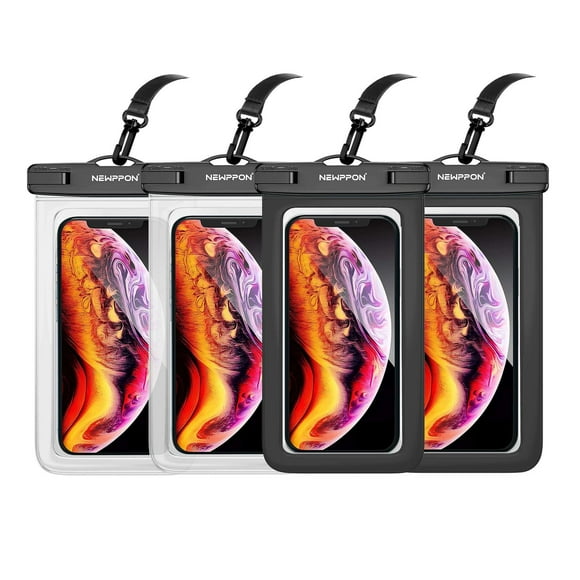 Funda impermeable para teléfono Newppon de 7.2 pulgadas, paquete de 4 unidades, flotante IPX8