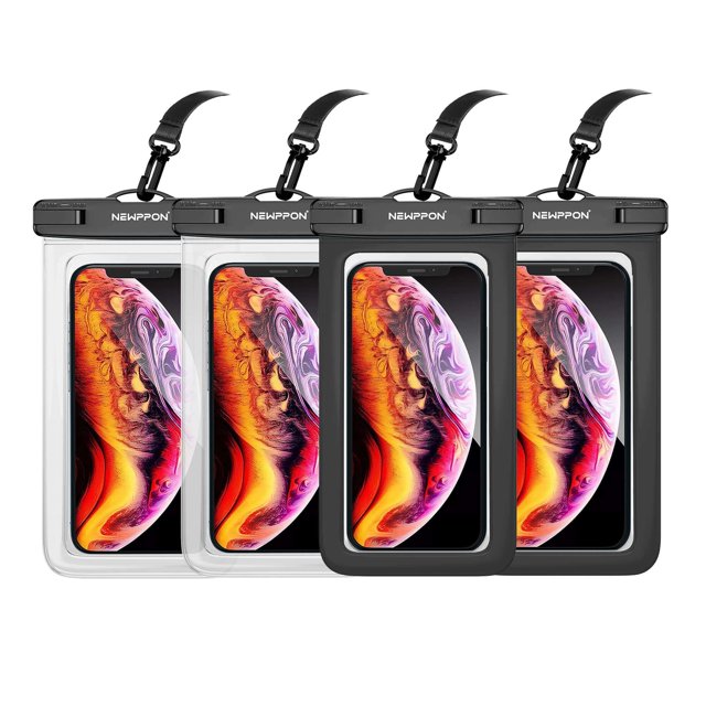 Funda impermeable para teléfono Newppon de 7.2 pulgadas, paquete de 4 unidades, flotante IPX8