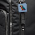 thumbnail image 6 of Parrot Bird Colorful Faux Leather Square Keychain, 6 of 7