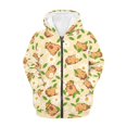 thumbnail image 2 of chaqlin Cute Hoodies for Teen Girls Fall Capybara Long Sleeve Hooded Sweatshirt Flower Full Zip Hoodie Jacket Kids Sweater Top with Kangaroo Pocket, 2 of 7