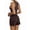 Brown, variant on Women 2 Piece Workout Sets High Waisted Tummy Control Biker Shorts Halter Ribbed Tank Tops
