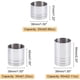 thumbnail image 4 of Juego de 3 medidores de coctelería de acero inoxidable de 25/35/60 ml. Medidas precisas para recetas de cócteles. Incluye coctelera y vaso medidor. Color: acero inoxidable., 4 of 6