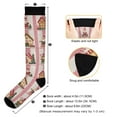 thumbnail image 3 of FORMRS Womens Knee High Socks Casual Long Thick Travel Daily Wear, 1 Pair, Green Christmas Houses, 3 of 6