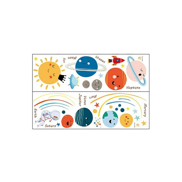 Yrtoes Cartoon Hand-painted Solar System Wall Stickers Children's Room Study Room Decoration Layout Wall Stickers Yrtoes Cartoon Hand-painted Solar System Wall Stickers Children's Room Study Room Decoration Layout Wall Stickers